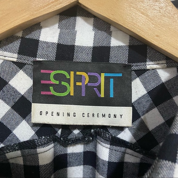 Esprit Opening Ceremony Black White Gingham Check Shirt Dress - Picture 3 of 7